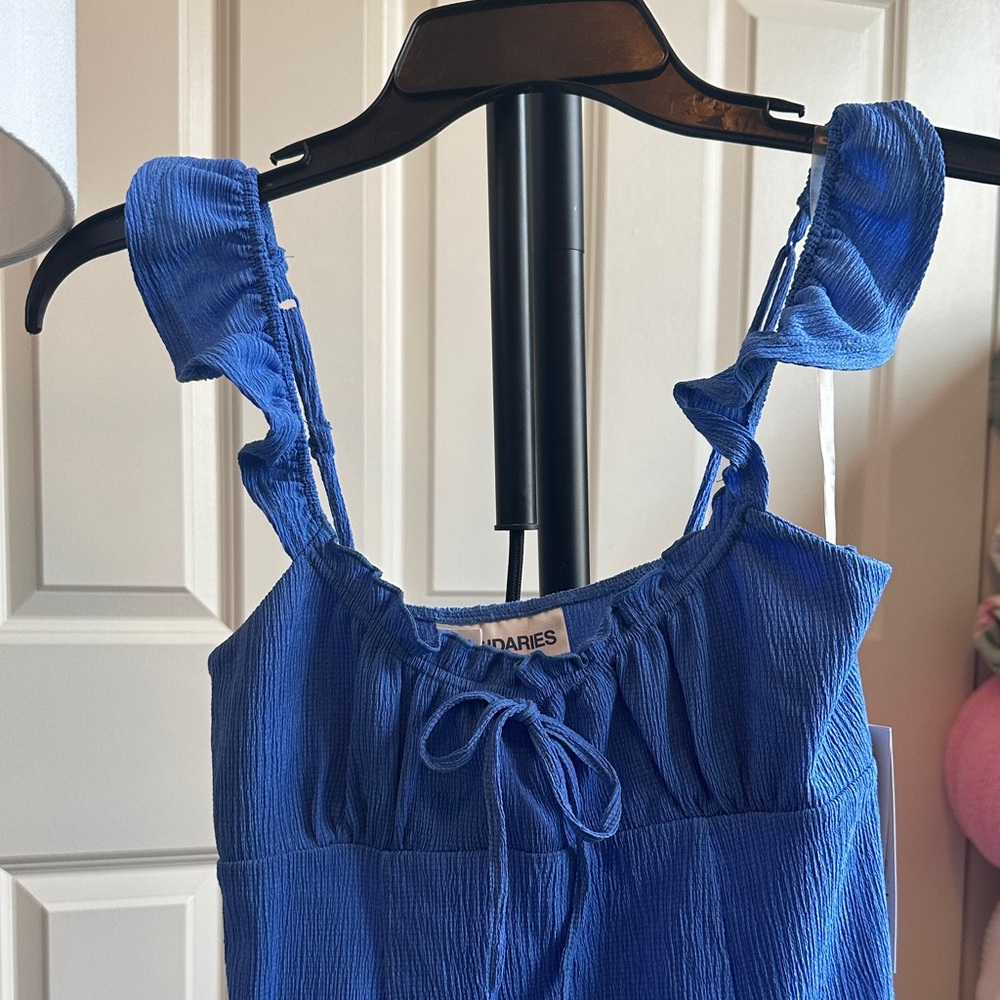 Royal Blue Ruffle-Strap Sundress - Picture 2 of 3